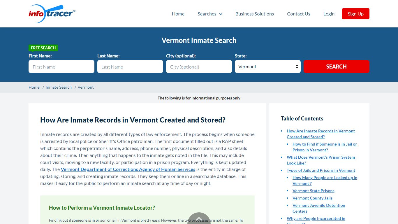 Vermont Inmate Search & Locator - Find a VT Offender ...